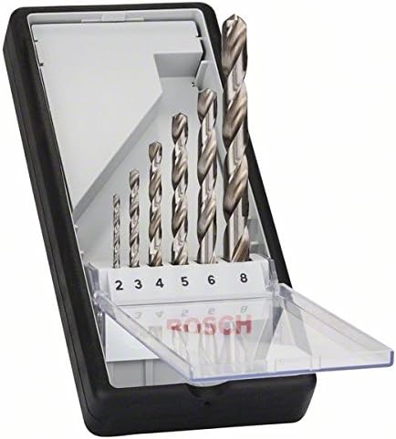 Bosch Professional 6 pcs. HSS-G Metal Drill Bit Set (for metal diameter 2-8 mm, Robust Line, Accessory Drill Driver)