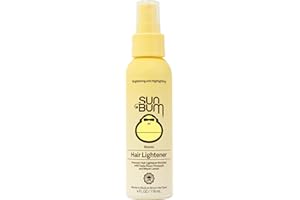Sun Bum Hair Lightener Spray - For Blonde to Medium Brown Hair Types - UV Protecting - Enriched with Pineapple and Meyer Lemon - Vegan - 4 oz