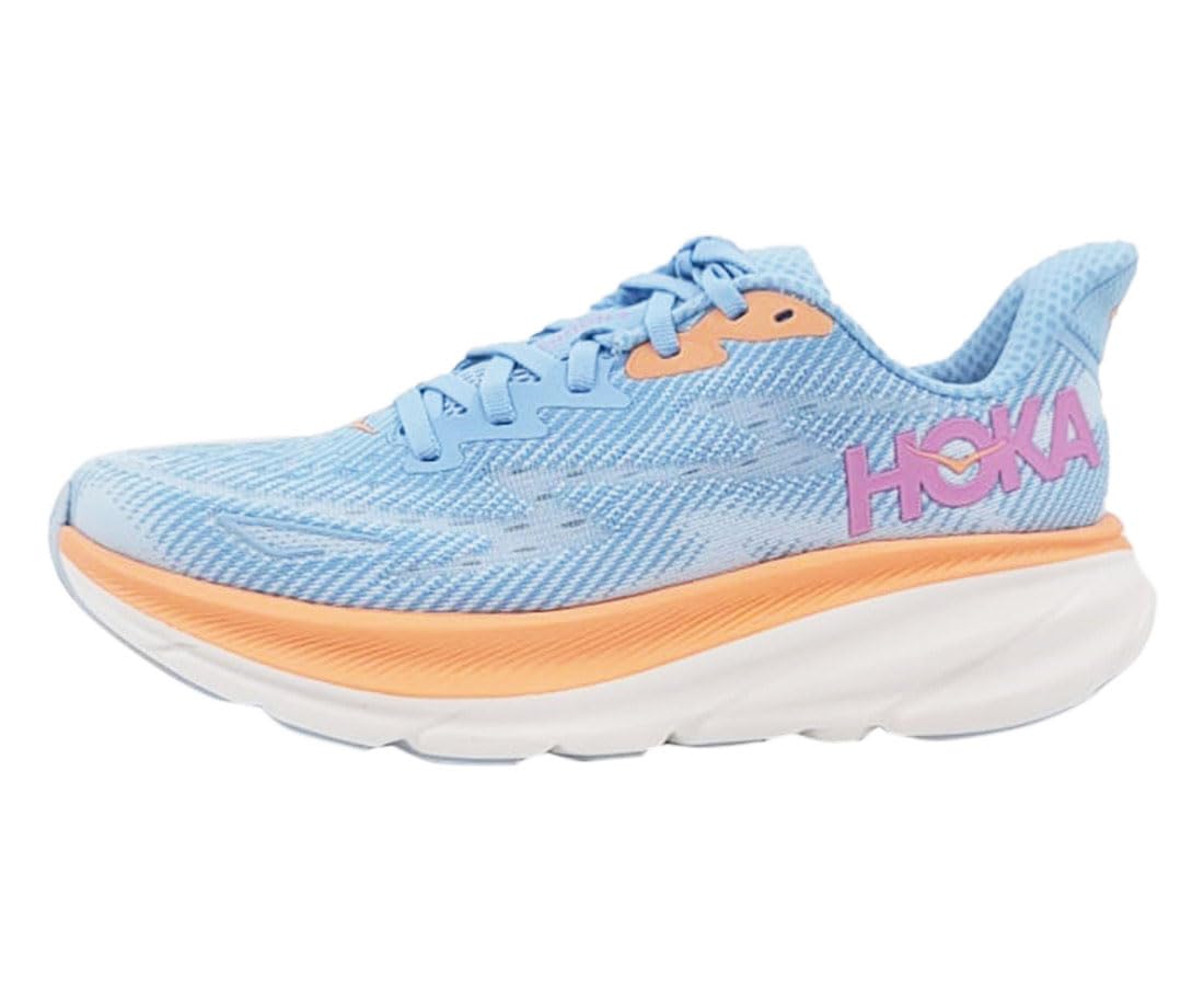Photo 1 of **MAJOR DAMAGE**
HOKA ONE ONE Clifton 9 Womens Shoes Size 9.5, Color: Airy Blue/Ice Water
**VERY USED**