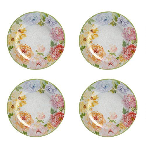 Floral Melamine Plates. Paris Flea Market Fabrics 11" Melamine Plates