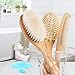 4 Piece Wooden Baby Hair Brush and Comb Set - Natural Soft Goat Bristles | Wood Bristles for Massage | Helps to Prevent or Cradle Cap - for Newborns and Toddlers | Perfect Baby Shower & Registry Gift