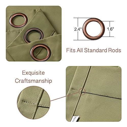 image for Rose Home Fashion RHF Wide Thermal Blackout Patio Door Curtain Panel, 
