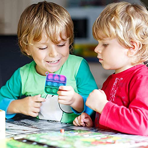 Mini Pop Push It Fidget Toy Keychain Pop Bubble Popping Fidget Sensory Toy Fidget Popper Autism
