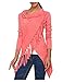 CutyKids Women's Casual Long Sleeve Tassel Hem Crewneck Knitted Cardigans