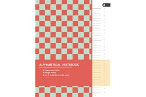 Alphabetical Notebook: Lined Journal Book with A-Z Tabs Printed, 6 Pages per Letter Alphabetized Notebook Organizer for Stori