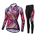 Aipeilai Women's Cycle Jersey Long Sleeve Road Bike Mountain Riding Wear Full Zip Autumn Winter