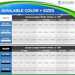 Renewed Warriors HDPE Sheets - 6" x 24", White
