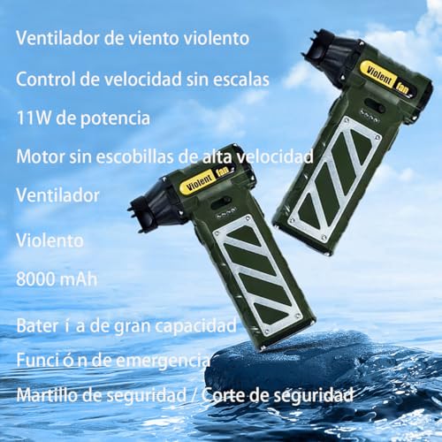 MOCOFLY Sopladora de Aire Inalámbrica 130000 RPM, 8000mAh, 3 Velocidades | sopladora aire inalambrica, soplador aire, ventilador turbo mini jet, mini turbo fan, PC autos muebles exterior