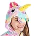 Emolly Fashion Kids Animal Unicorn Pajama Onesie - Soft and Comfortable with Pockets (10, Rainbow)