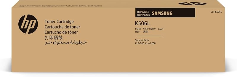 Samsung CLT-K506L Black High Yield Toner Cartridge 6000 Pages Pack of 1 HP