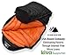 Hyke & Byke Eolus 15 F Hiking & Backpacking Sleeping Bag - 3 Season, 800FP Goose Down Sleeping Bag - Ultralight - Black/Clementine - 87in - Long