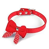 Bestpriceam (TM) Hot Cute Knit Bowknot Adjustable PU Leather Dog Puppy Pet Collars Necklace