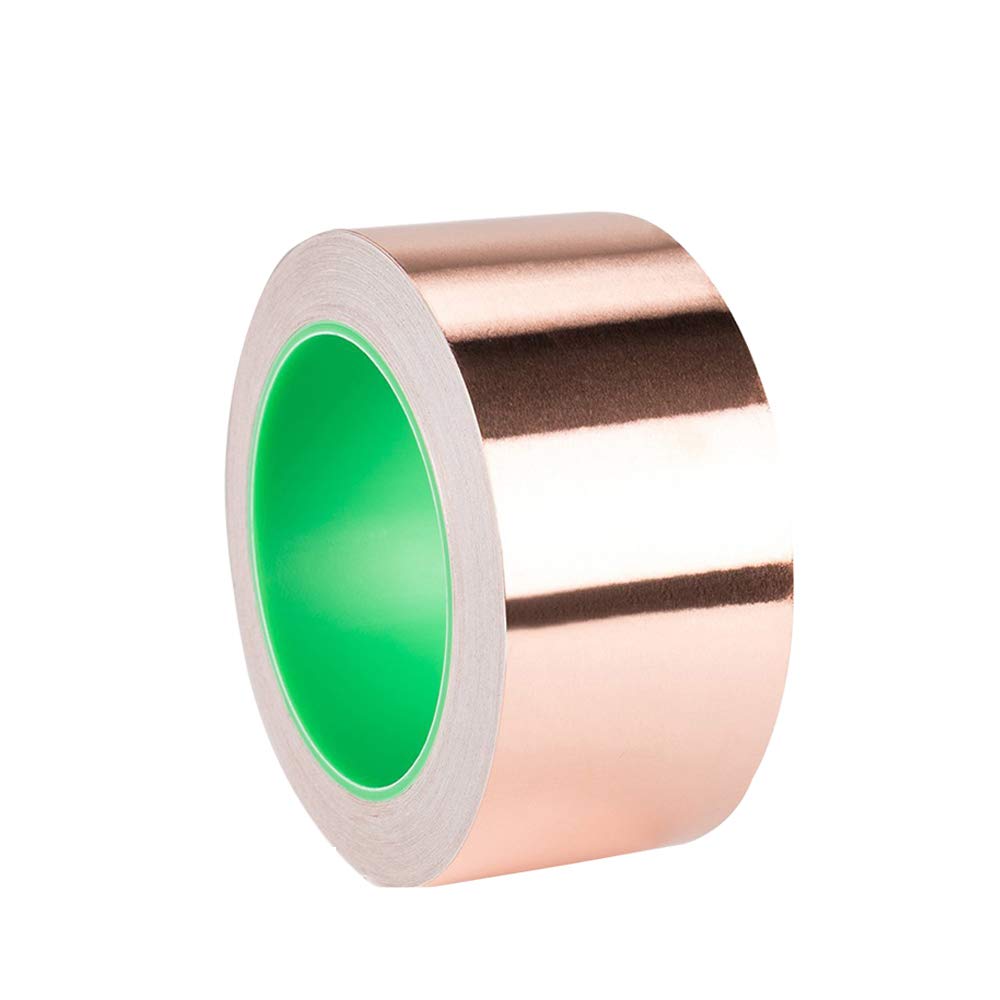 YuCool Copper Tape Slug Repellent, Copper Foil Tape Conductive Self Adhesive (10M x 50MM) Extra Long Value Pack for Shielding & Guitar Repairs,Soldering,Electrical Repair,Stained Glass,DIY Crafts