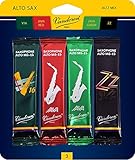 Vandoren SRMIXA3 Alto Sax Jazz Reed Mix Card includes 1 each ZZ, V16, JAVA and JAVA Red Strength 3