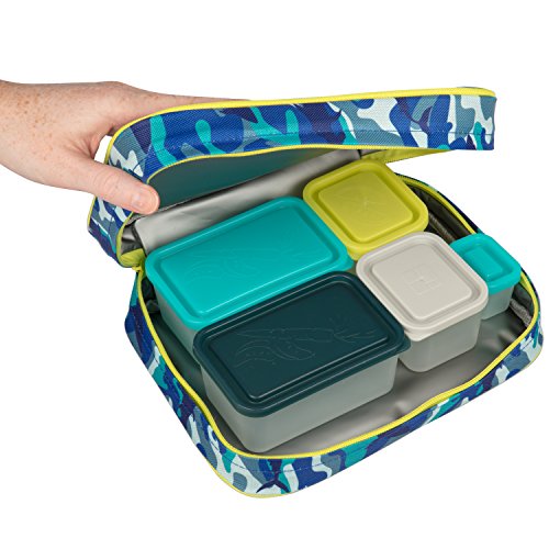 Insulated Lunch Box Sleeve - Securely Cover Your Bento Box - Shark Camouflage Design