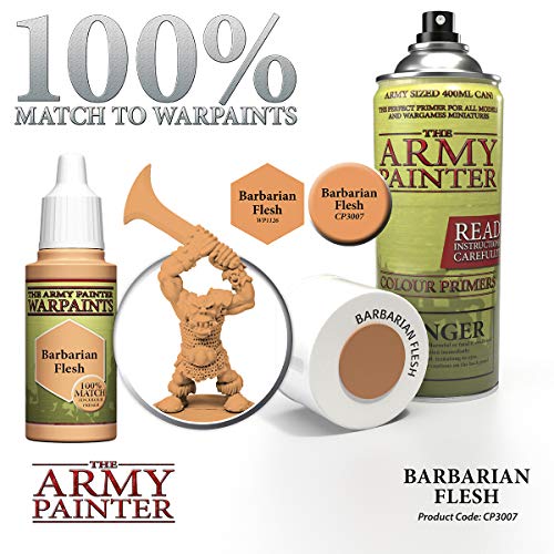 The Army Painter Color Primer, Barbarian Flesh, 400 ml, 13.5 oz