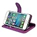 Abacus24-7 iPhone 7 Case, Wallet with RFID Blocking Flip Cover, Purple