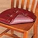 Klear Vu The Gripper Faux Leather Upholstered Button Tufted Pad, Pack of 2 Chair Cushions, One Size, Red