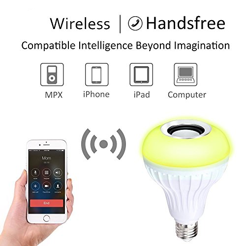 Ustellar LED Wireless Light Bulb Speaker, RGB Smart Music Bulb, E26 Base Color Changing with Remote Control for Party, Home, Halloween Christmas Decorations