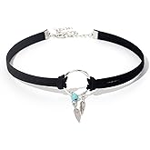 Boho Necklaces for Women Country Concert Outfits Nashville Western Outfit for Women Choker Necklaces Long Leather Necklace Western Dress Jewelry Country Cowgirl Accessories Gifts