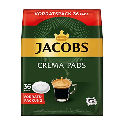 Jacobs Kaffeepads Crema Classic, 36 Pads im Vorteilspack, UTZ-zertifiziert, 237 g