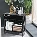 Giantex Console Table with Hidden Storage,Flip Top and Shelf Sofa Side Table for Entryway, Living Room, Office and Bedroom, Multifunctional Accent Corner Couch End Table (Black)