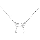 WUSUANED Funny Female Symbol Necklace Lesbian Pride Nekclace Two Scissor Lgbt Pendant Bisexual Jewelry WLW Pride Gift