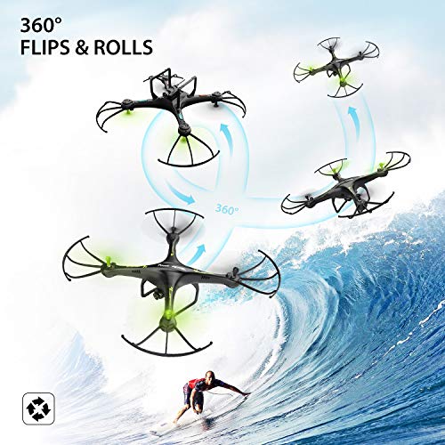 Potensic U42 WiFi FPV Drone with 720P HD Camera , 360°Flip, RTF Remote Control Drone for Beginners with Altitude Hold, Gravity Sensor, Healess Mode, One key Take Off/Landing, Compatible with VR Glass