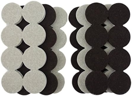 Sunsir 48-Pack Heavy Duty Durable Self-Stick 1" Furniture Felt Pads Protectors for Hard Surfaces, Felt Pad Assorted Sizes, Furniture Pads Value Pack