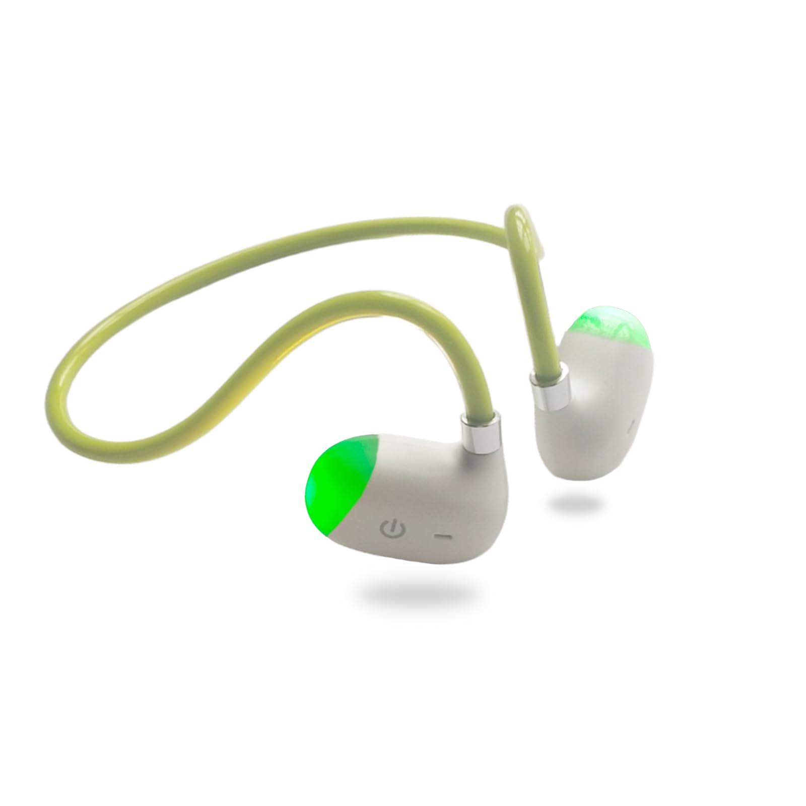 Photo 1 of EJEAS X3 Open Ear Sport Headphones, Wireless Air Conduction Earphones, Built-in LED Light with Waterproof and HiFi Sound Quality, Up to 10 Hours Battery for Workouts, Sports and Night Running (Green)