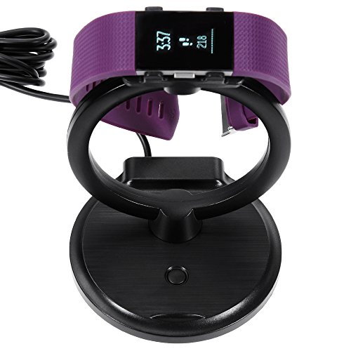 Zacro-Fitbit-Charge-2-Charger-Fitbit-Charge-2-Charging-Stand-Fitbit-Charge-2-Charger-Accessory-2-in-1-Charger-Stand-for-Fitbit-Charge-2-and-Universal-Cell-Phone-Black