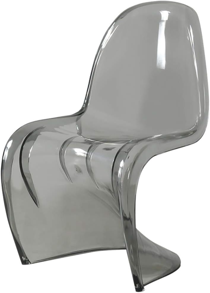 Transparent Side Chair,panton S-shaped Chair Acrylic Dining Chair Indoor Outdoor Modern Creative Bar Chair For Pub Coffee Living Room B 49x85cm(19x33inch)