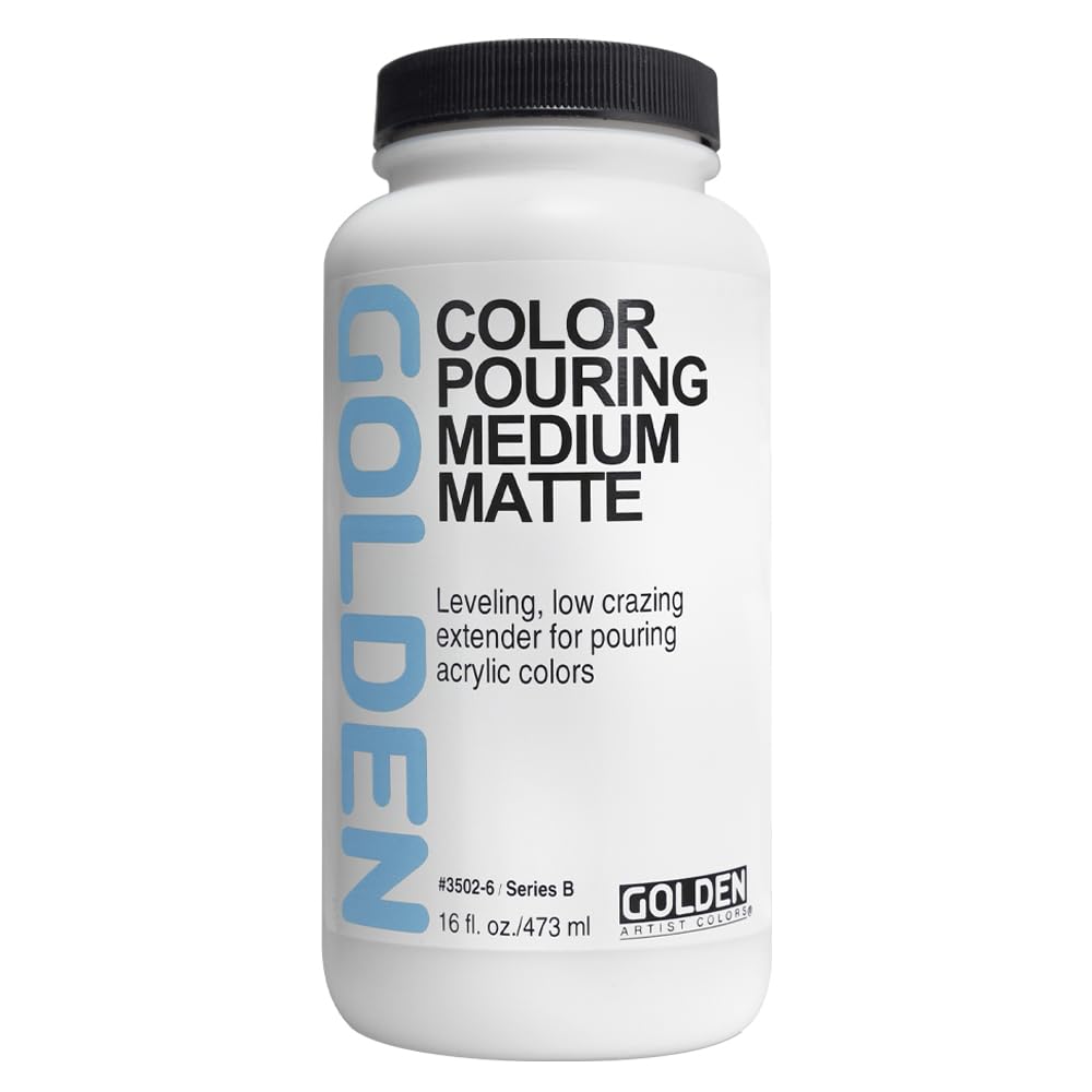 Golden Artist Colors Color Pouring Medium, Matte Finish, 16 Ounce Bottle (3502-6)