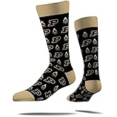 Strideline NCAA Mens Repeat Logo Dress Socks-Team Colors-One Size Fits Most -M/L (8-12)
