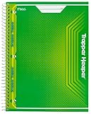 Mead Trapper Keeper Snapper Trapper Spiral Notebook, 3 Subject, Wide Ruled, Green (72712)