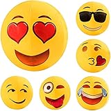 Emoji Universe Inflatable Beach Balls - Emoji Party Pool Beach Balls Kids, Toddlers Adults | Competitive Sports Fun | Indoor Outdoor 18