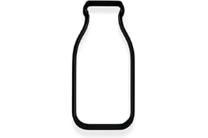 Milk Bottle Cookie Cutter with Easy to Push Design (4.5 inches)