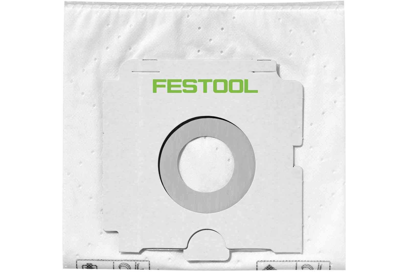 Festool 497539 SC FIS-CT 48/5 Selfclean Filter Bag, White, Set of 5 Pieces