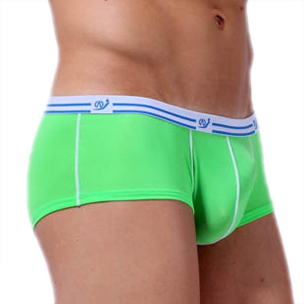 Autlet Men's Boxer Low Waist Ultra Thin Ice Silk Beach Swimming Trunks