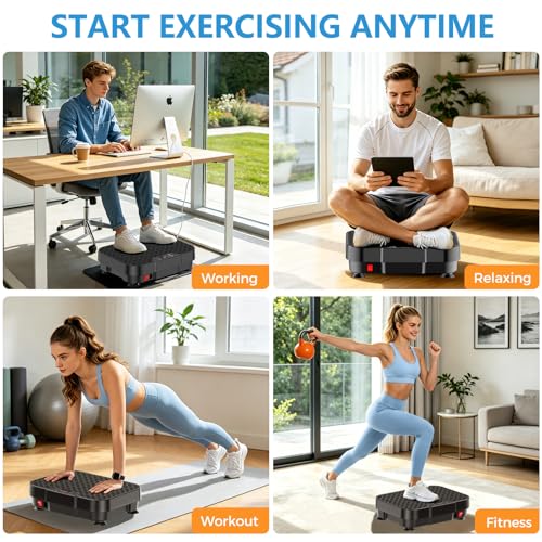 Vibration Plate Exercise Machine Vibration Plate for Lymphatic Drainage Weight Loss,Muscle Activation Fat Burner for Women Men