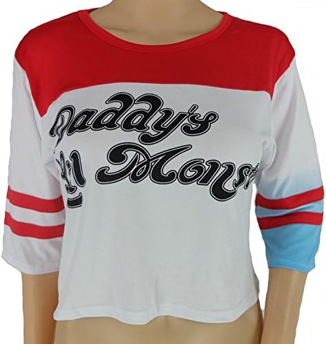 Merdoly Women's Suicide Squad Harley Quinn Daddy's Lil Monster Girls T-Shirt