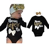 AMA(TM) 2PCS Newborn Baby Girls Letter Romper +Headband Outfits Clothes Set
