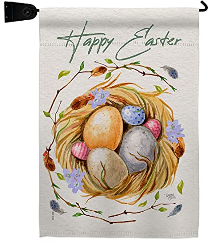 Breeze Decor Easter Nest Garden Flag Set Mailbox Hanger Springtime Happy Bunny…