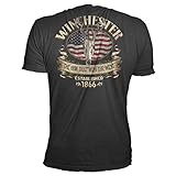 Winchester® Mens Southern Rebel Skull Graphic Short Sleeve T-Shirt Medium Black