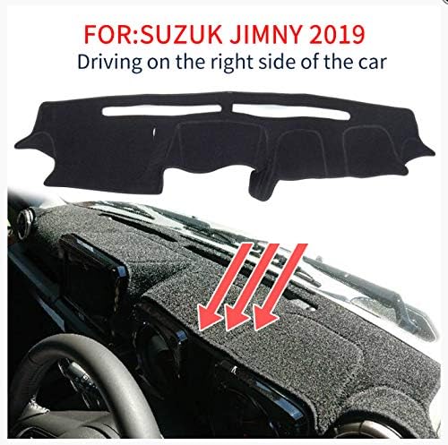 linfei Dash Mat Dashmat For Suzuki Jimny 2019 2020 Anti-Slip Mat Dashboard Cover Pad Sunshade Dashmat Carpet Accessories Black