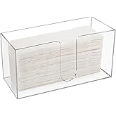 Acrylic Countertop Paper Towel Holder, Paper Towel Dispenser Countertop, Clear Acrylic Napkin Holder(3mm Acrylics), Suitable for Z-fold, C-fold or MultiFold Trifold Paper Towels for Bathroom, Kitchen