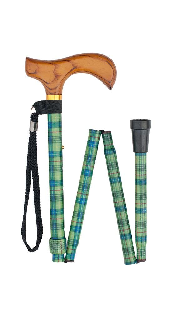 Tartan Folding Walking Stick