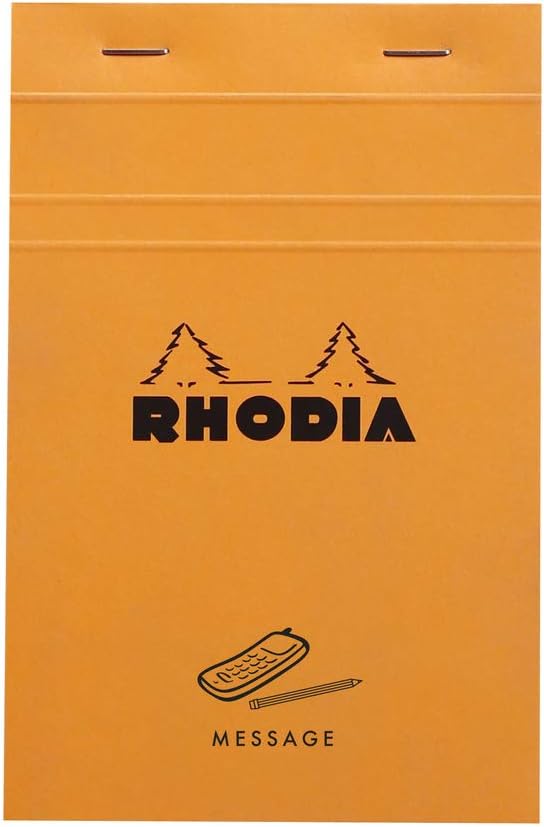 Rhodia Message Pad, No140 - Orange - French Text