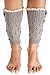 Avidlove Women Socks Button Lace Leg Warmers Knit Wool Boots Cuffs Short Light Gray