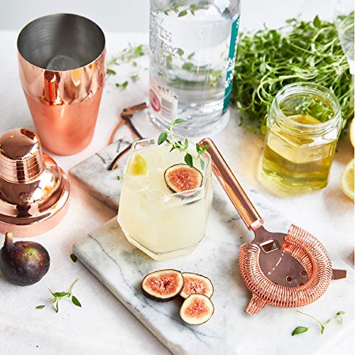 Profi Cocktail Set 4 Stück | Copper Pro Bar Set - Silver Boston Shaker, Stößel, Sieb, Messbecher, Original Barkeeper-Kit… – Bild 7